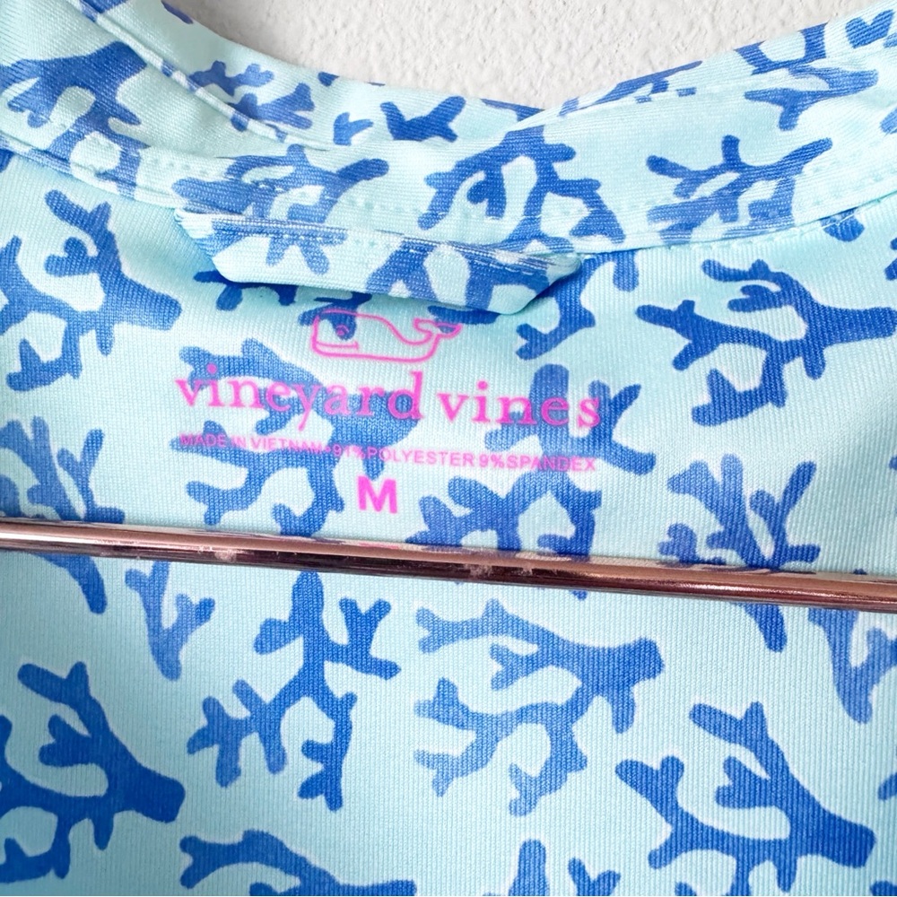 Vineyard Vines Blue Coral Print Performance Dress - Picture 6 of 12